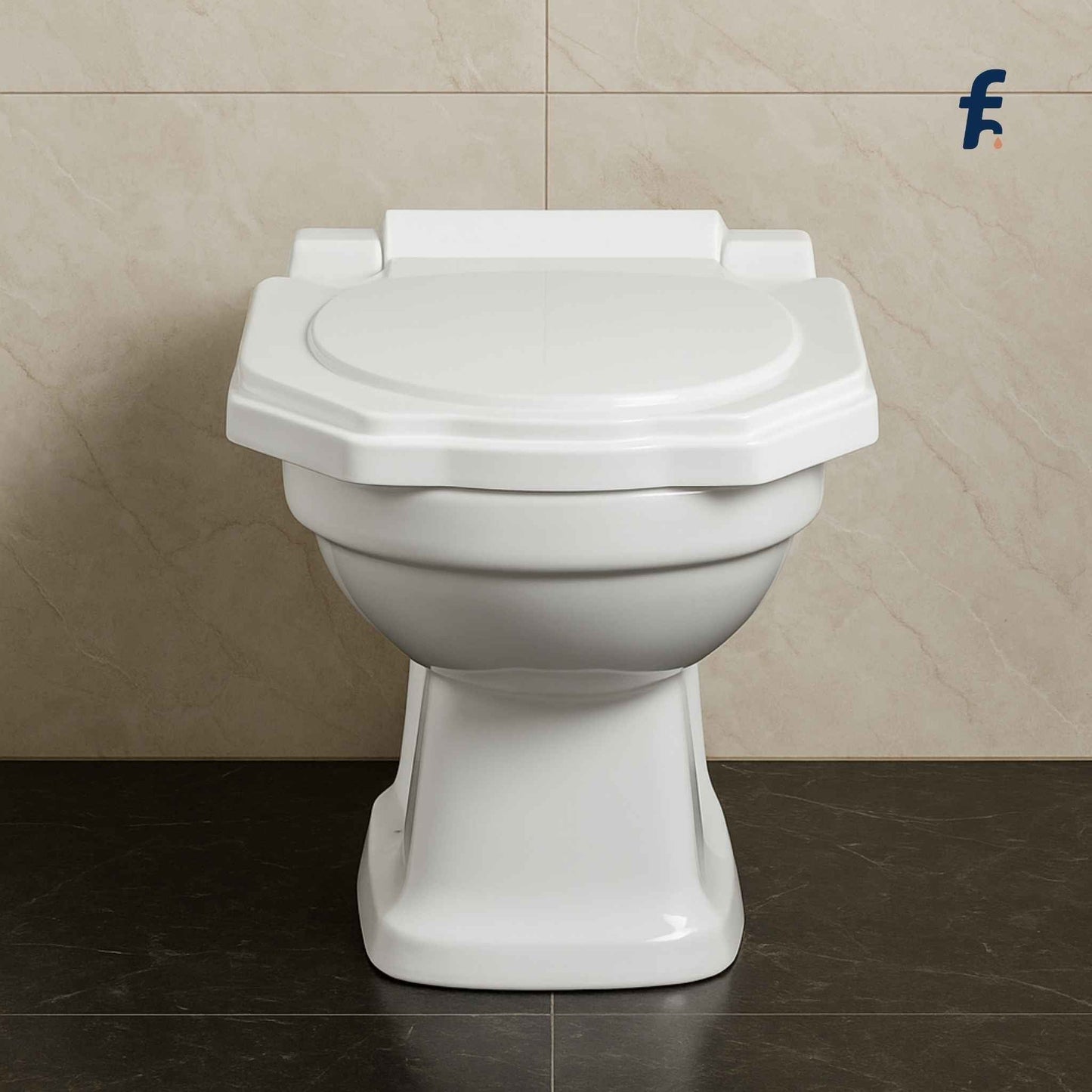 Side Angle of Ceramic Anglo Indian Western Toilet - S-Trap Design