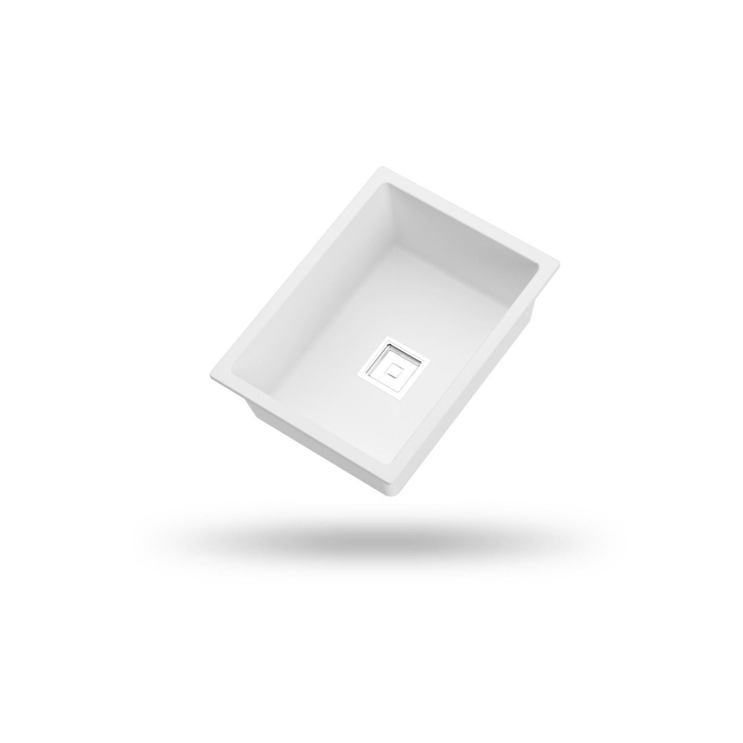 Front view of Pearl White Metallic Kitchen Sink from Culinox Series