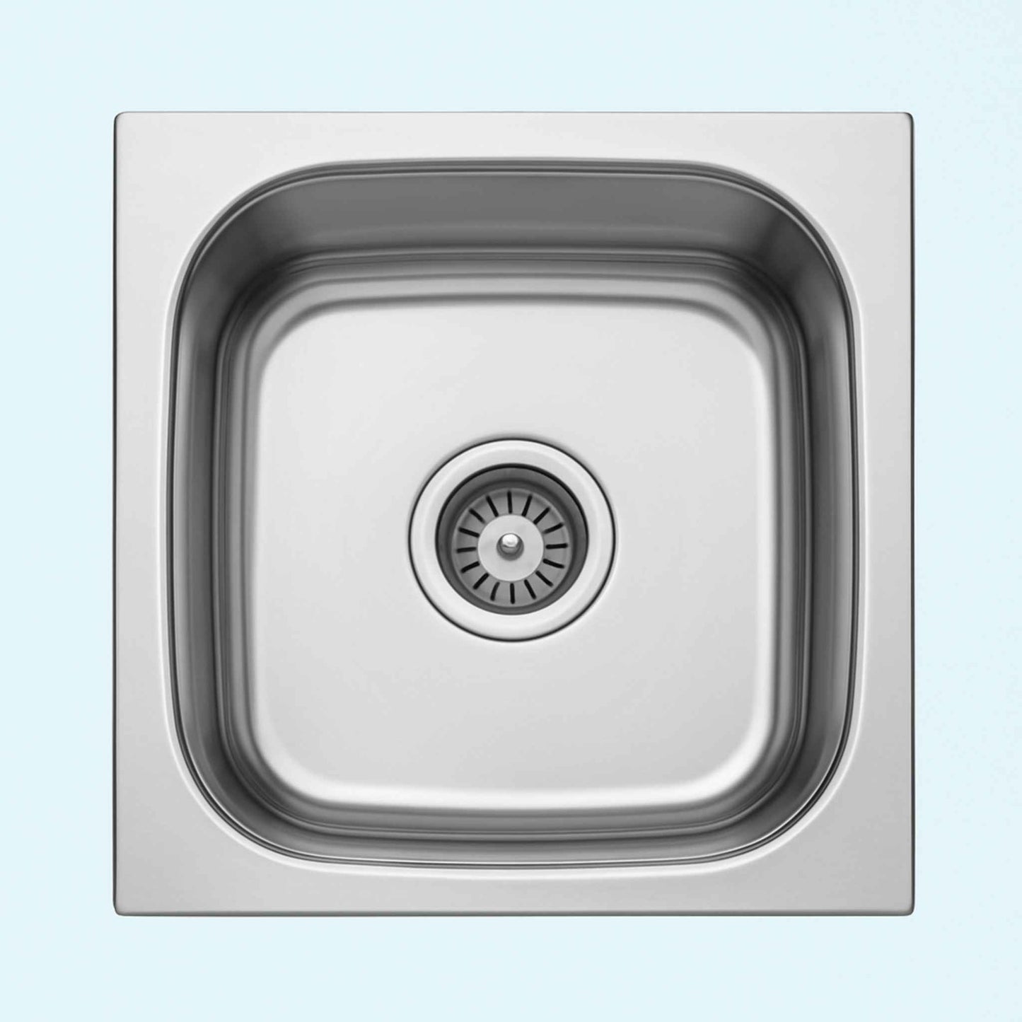 Large 22x18 inch square kitchen sink with 0.8mm stainless steel for heavy usage