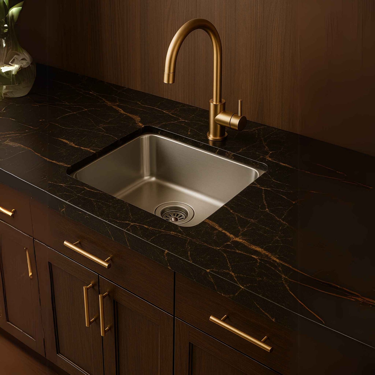 Extra-deep 24x18x9 inch stainless steel kitchen sink from Essential Series with 1.0mm body