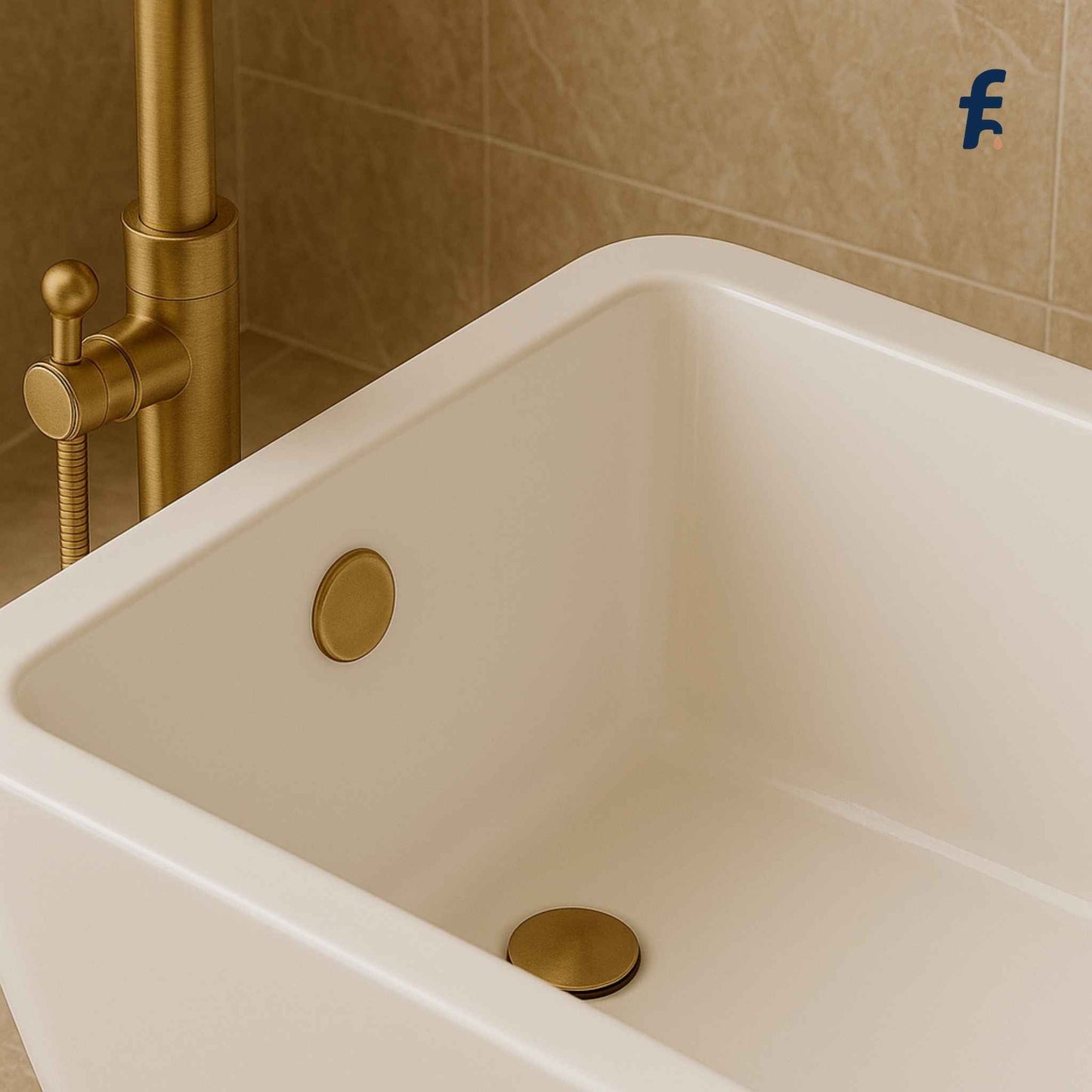 White luxury bathtub 1500x750mm in modern bathroom