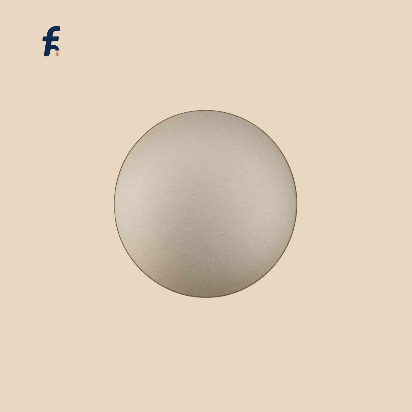 Top view of pop-up drain stopper in nickel matte finish