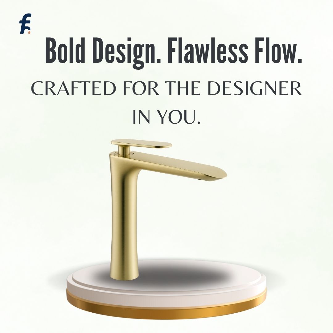 Brushed Brass Basin Faucet – Luxury Gold Tap for Modern Bathrooms