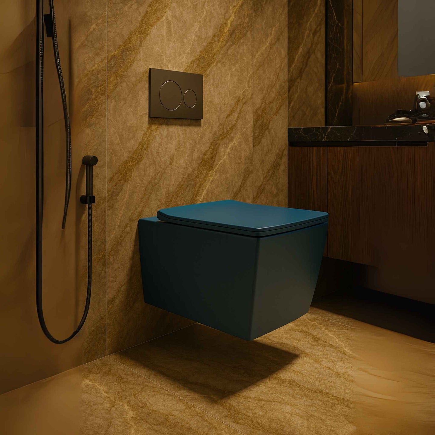 Rimless Wall Mounted Toilet – Side Angle