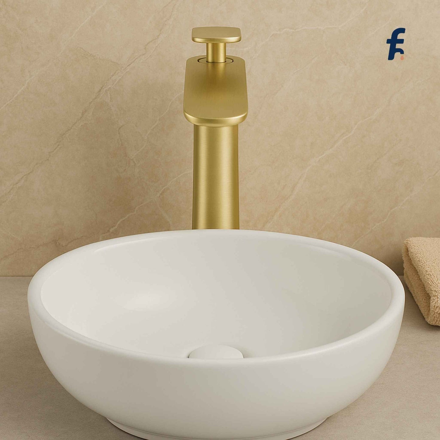 Brushed Brass Basin Faucet – Luxury Gold Tap for Modern Bathrooms
