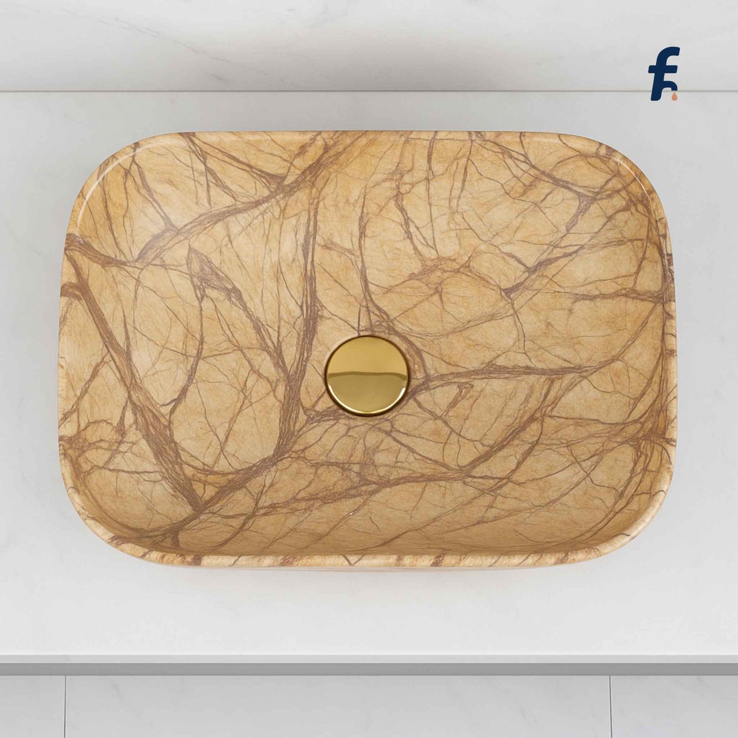 Rectangular wooden tray with leaf pattern on a white background