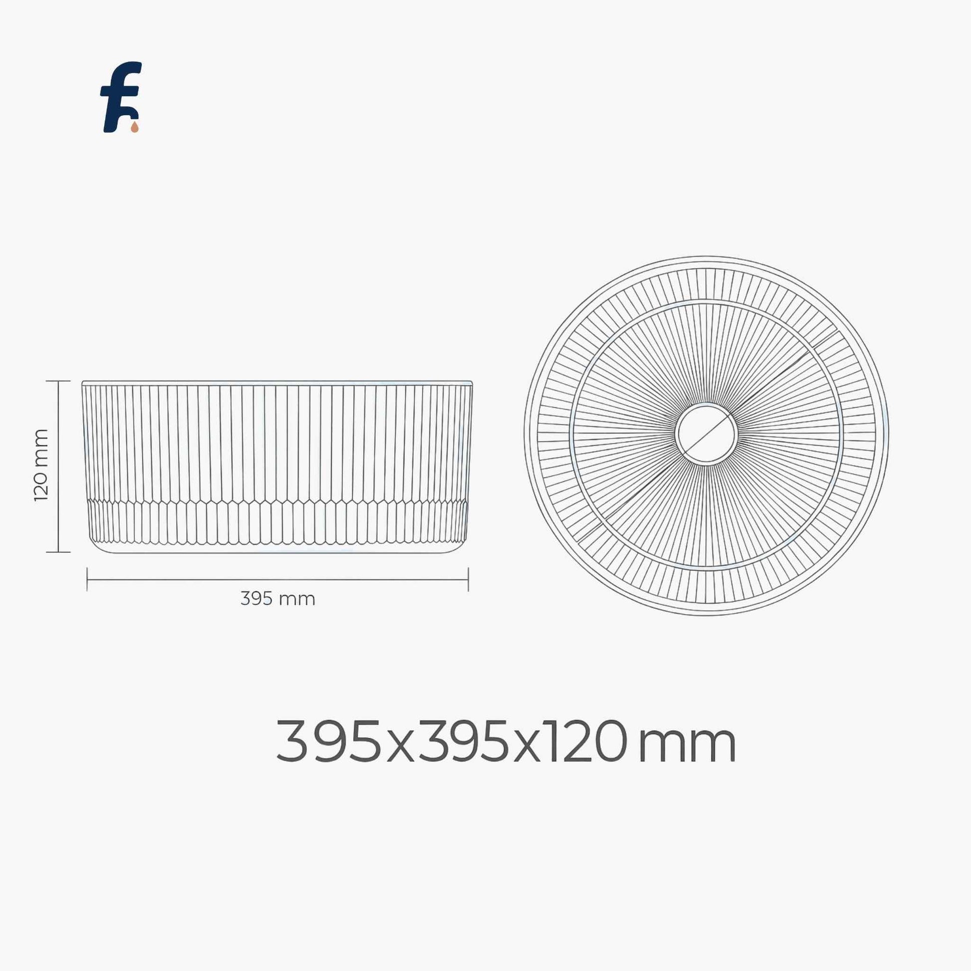 Technical drawing of a cylindrical object with dimensions on a white background