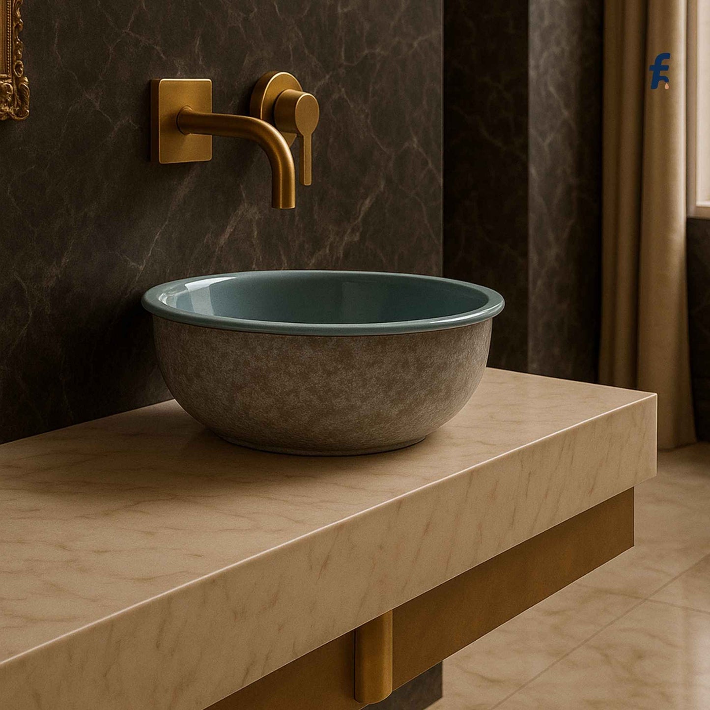 Modern ceramic countertop washbasin for elegant interiors
