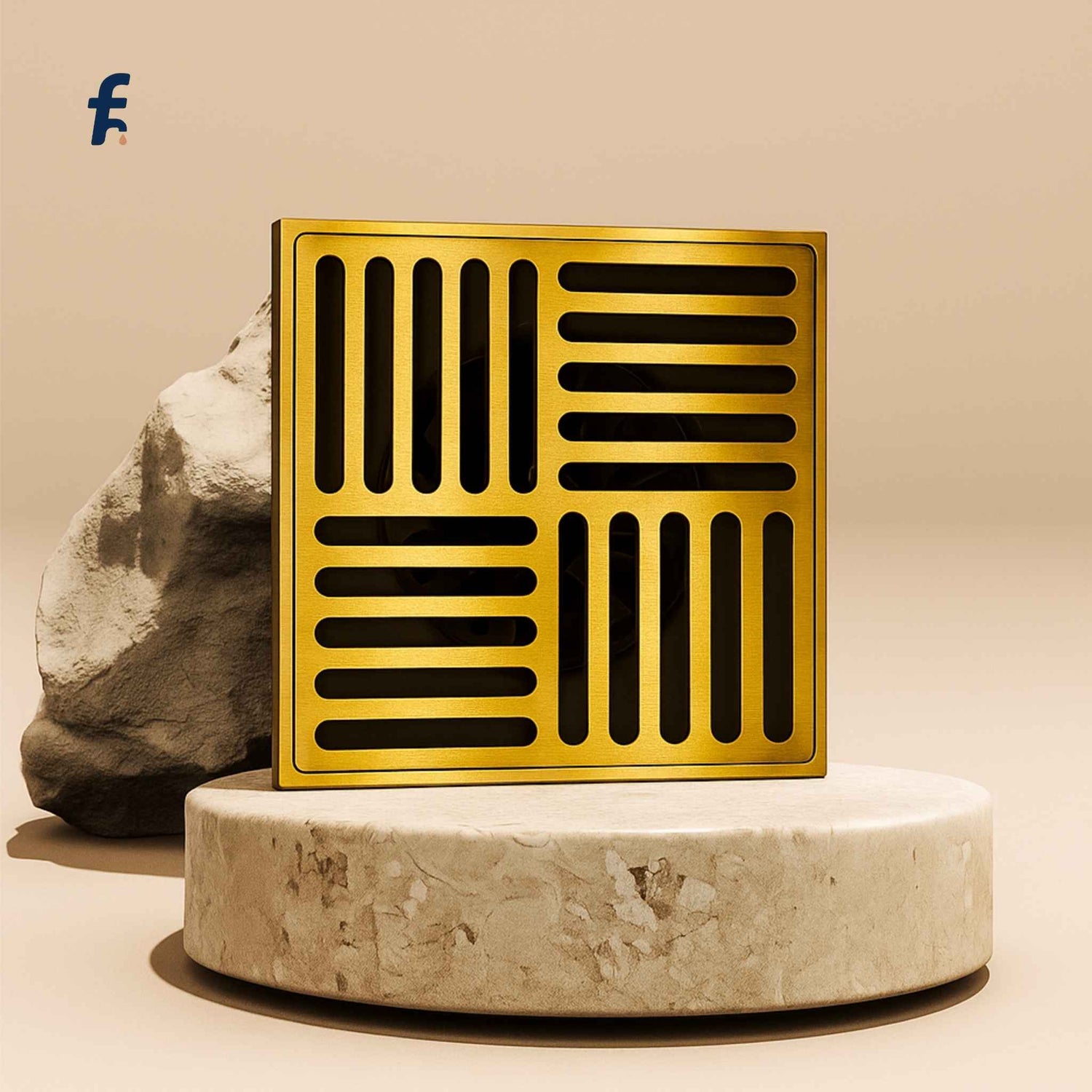 floor jali, square gold drain, SS304, modern