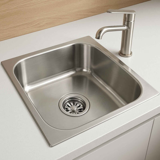 Essential Series square bowl 22x18 inch kitchen sink made with 1.0mm stainless steel