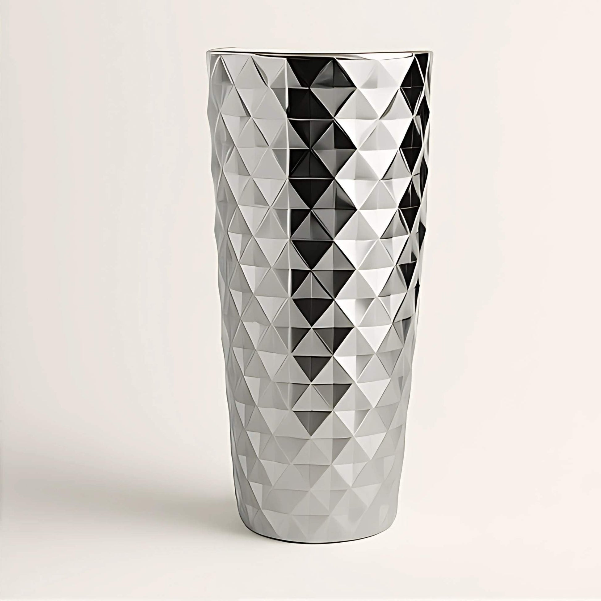 Side profile of luxury silver pedestal basin for modern bathrooms